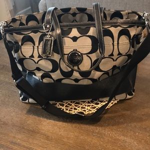 Coach signature diaper bag